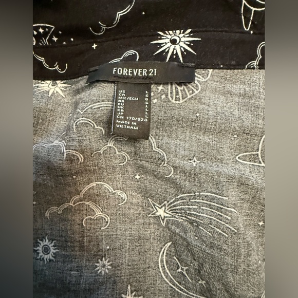 Celestial Two Piece Set | Witchy Cropped Button Up & Shorts - Picture 3 of 3